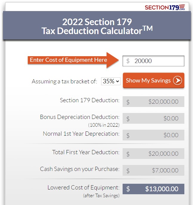Use Section 179 Tax Deduction to Bonus Depreciate Equipment Purchases in 2022 1 Section 179 2022