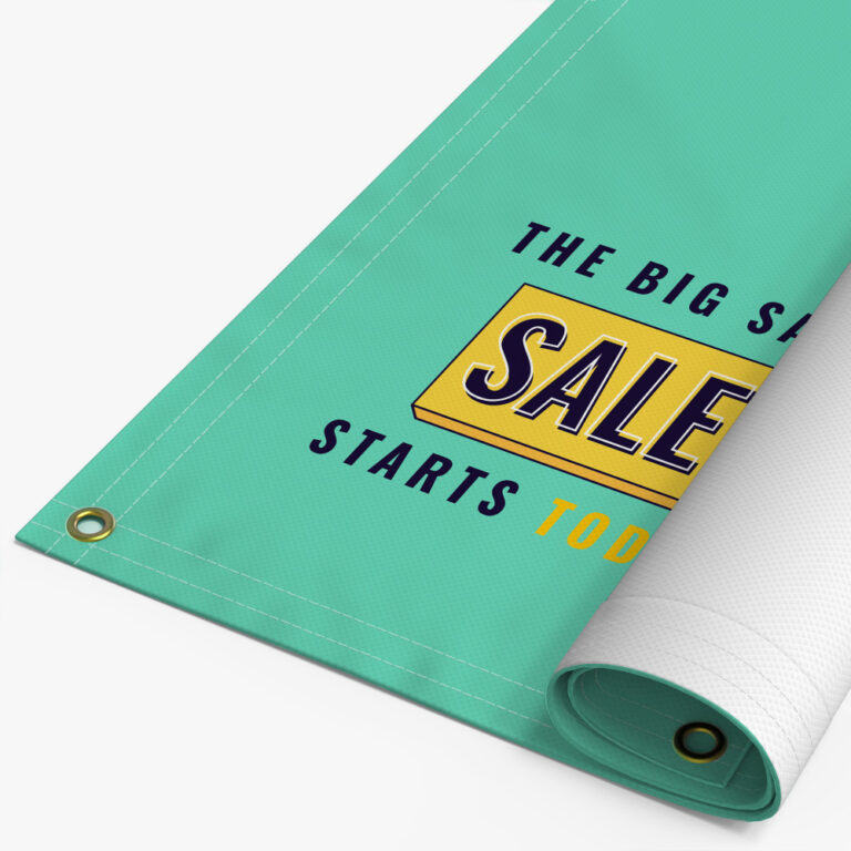 Standard image of 18 oz blockout banner