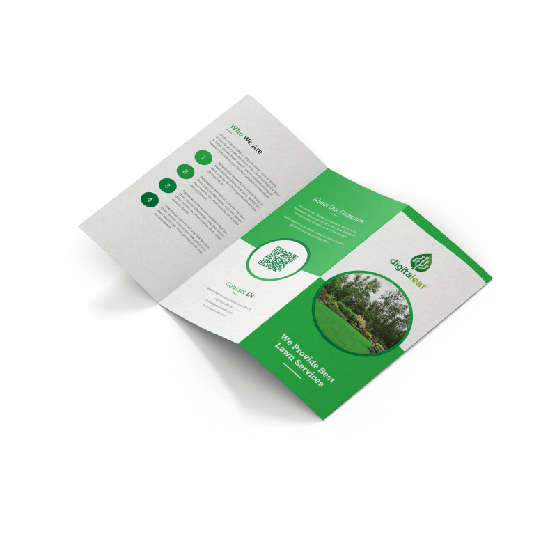 Business Printing 4 Tri-fold brochure on a white background.