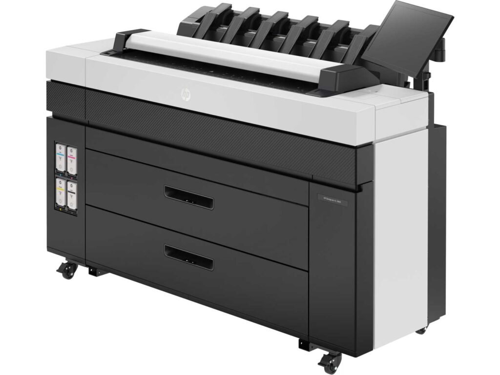 Chipped Ink Cartridges 8 HP DesignJet XL 3800 left facing view.