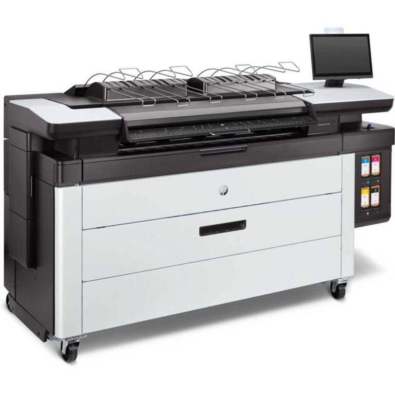 Right facing view of HP printer