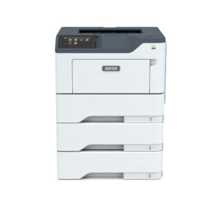 Xerox® B410 Printer featuring a clean design, touchscreen interface, and front paper tray access.