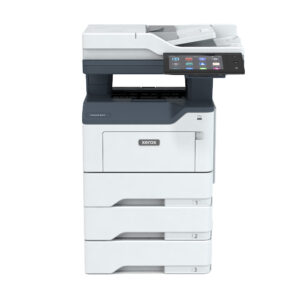 Xerox® VersaLink® B415 Printer with three paper trays and full-color touchscreen interface.