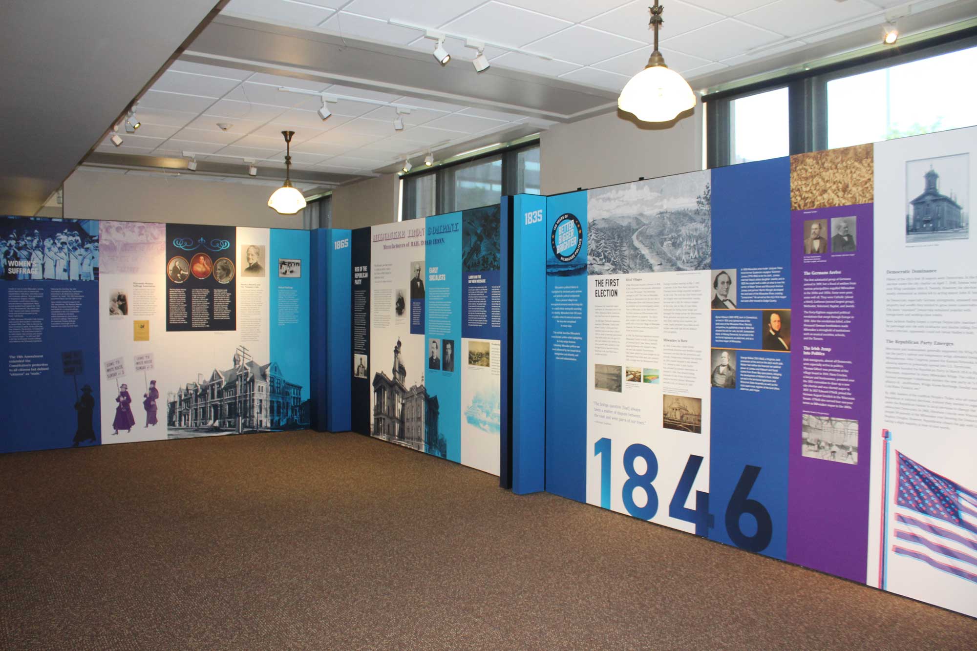 Portfolio Menu 13 Milwaukee Historical Society political history display.