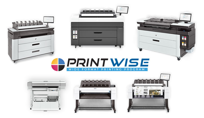 January 2025 Monthly Newsletter 24 Collage of HP Printers with PrintWise logo.