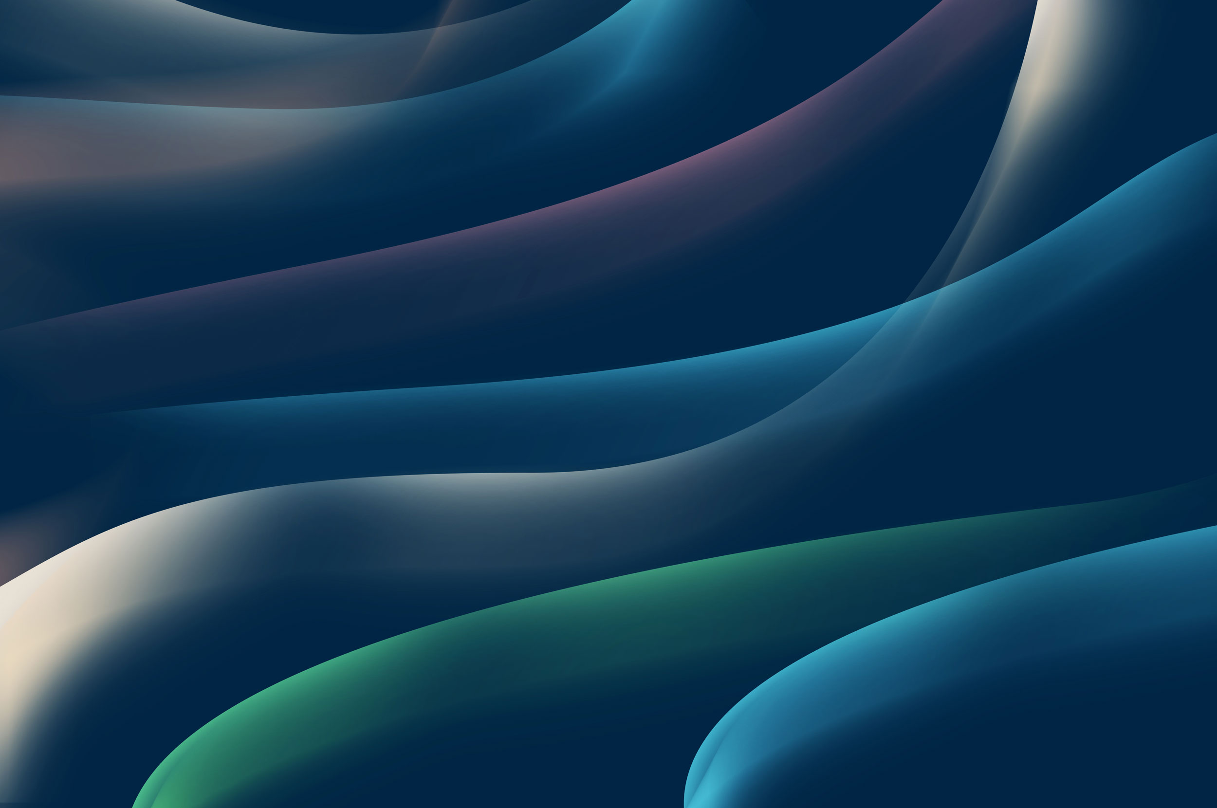 Abstract green and blue waves.