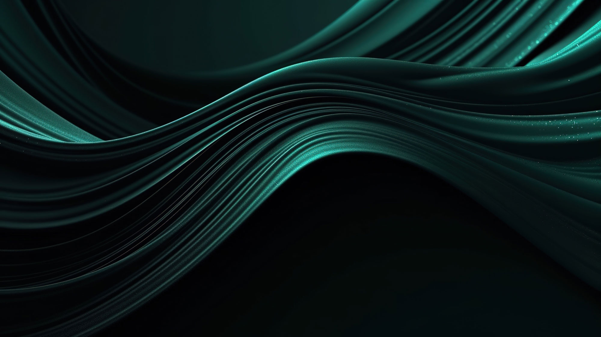 Abstract green waves.