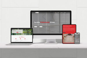 Floor Coatings Pro website displayed across desktop, laptop, tablet, and smartphone screens highlighting responsive web design and consistent branding.