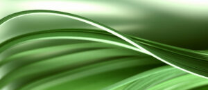 Abstract Green Waves flowing in smooth, layered curves with a soft gradient background, creating a modern and organic visual effect.